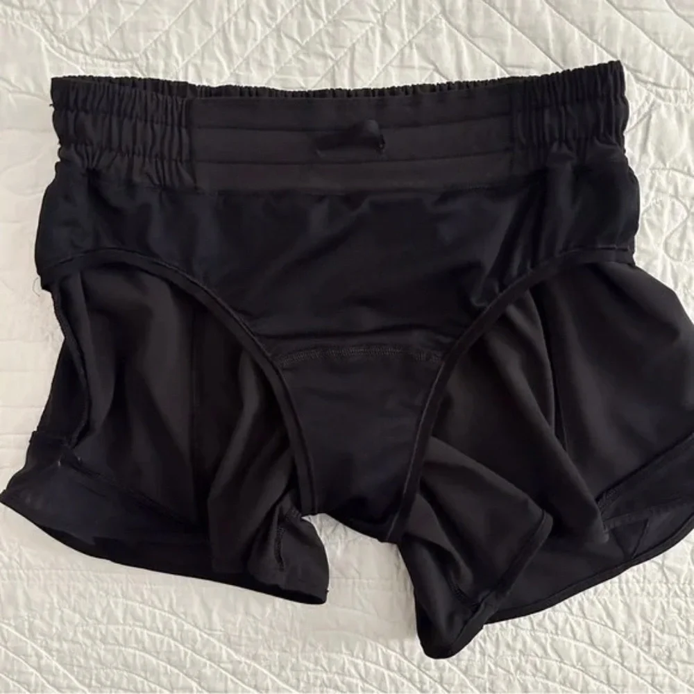 Lululemon Black Women's Hotty Hot Short Long 4” Size 6 W7ARLT - Picture 10 of 15